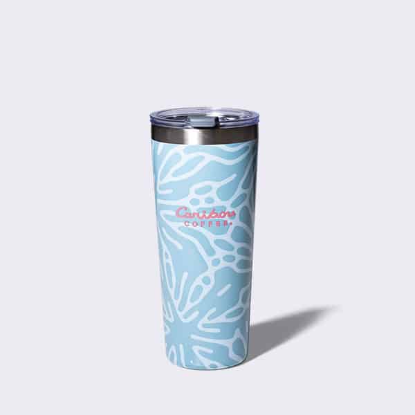Ocean Hues Stainless Steel Straw Cup - Cariblue - Caribou Coffee
