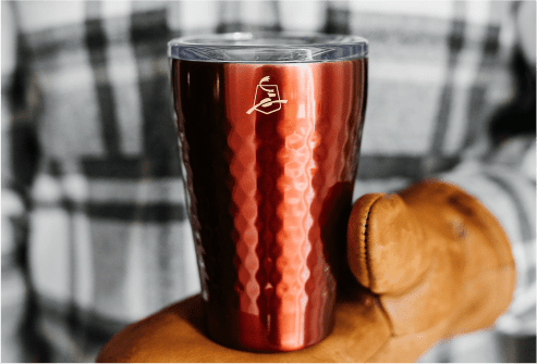 caribou coffee tumbler mug life is short stay awake for it 18oz