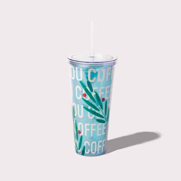 Iced Coffee Cup, Glass Cup, Travel Mug Cup, Hand Painted Glasses, Llam –  Cariyan & Co