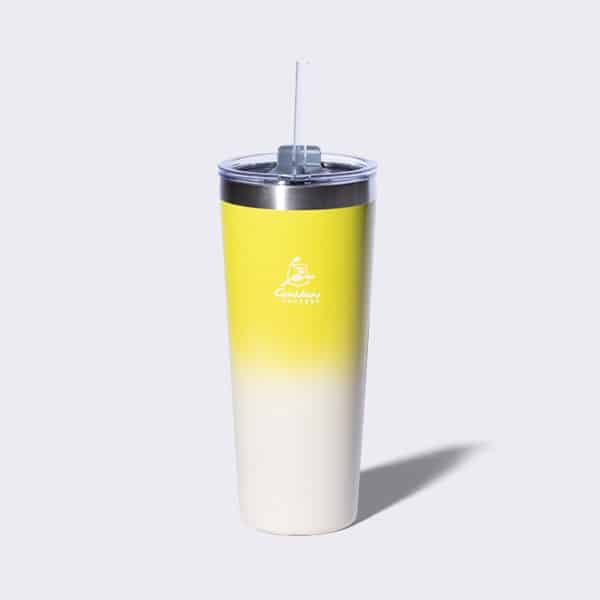 Springtime Ombre Hot/Cold Stainless Straw Cup - Lime - Caribou