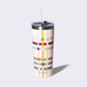 Vacation Vibes Cold Drink Cup 20oz w/Straw - Yellow - Caribou Coffee
